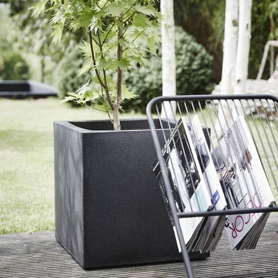 Jardinière - Bac à fleurs - Pot de fleurs Urban Smooth carré 50x50x50 cm noir KBL904 - Image 4
