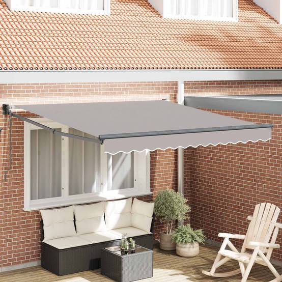Vidaxl - Auvent Gris clair 350 x 250 cm Polyester et métal vidaXL 3330386 - Imagen 1