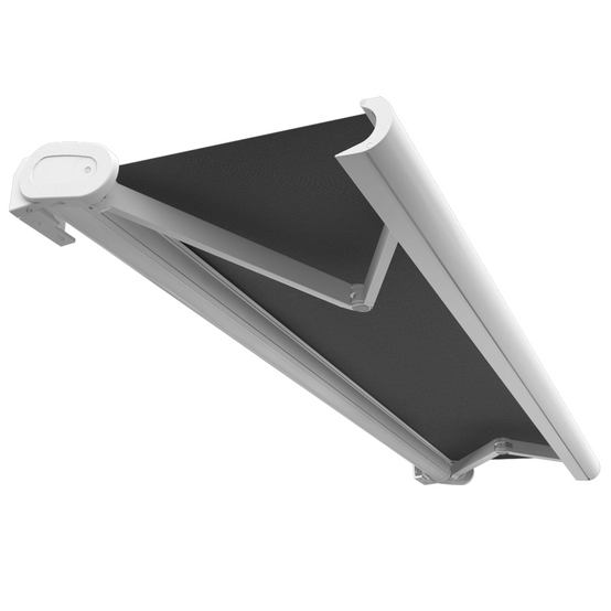 Intersun - Store banne coffre HEVOA 4,00x3,00 M (Motorisé Secours à Télécommande - Blanc - Gris Graphite) - INTERSUN - Imagen 1