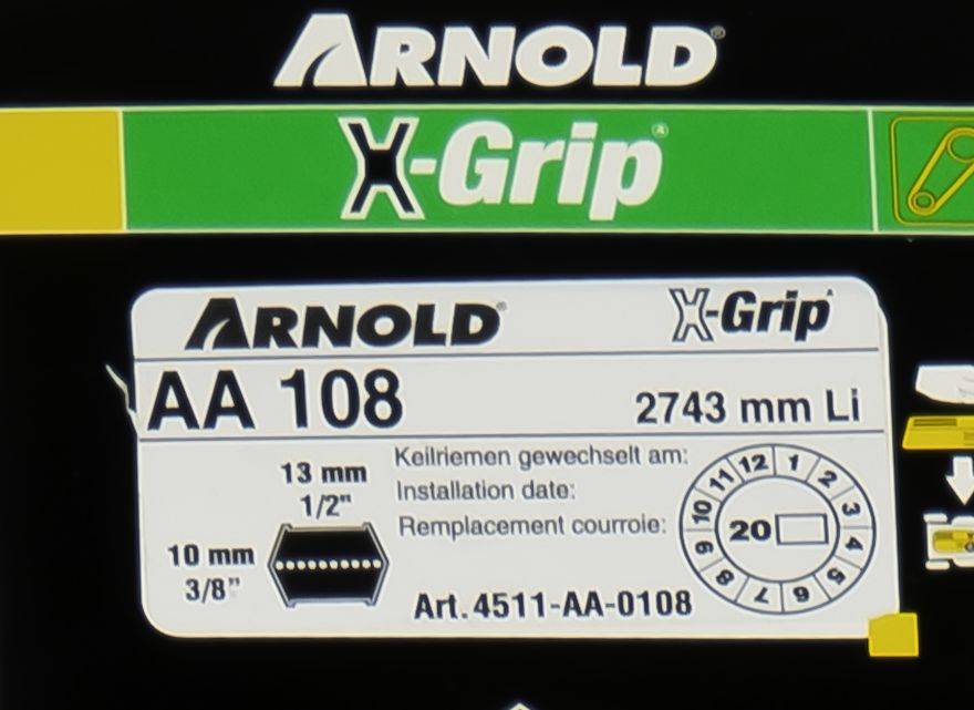 Arnold - Courroie hexagonale X-Grip de type AA 108 Arnold - Imagen 2