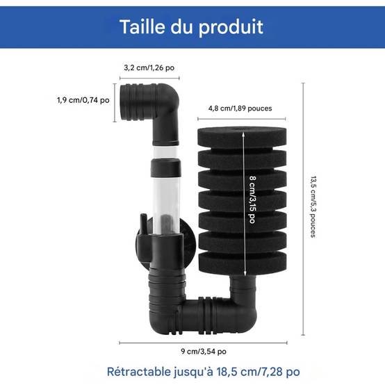 Lot de 2 filtres éponge pour aquarium - Lytech - Image 5