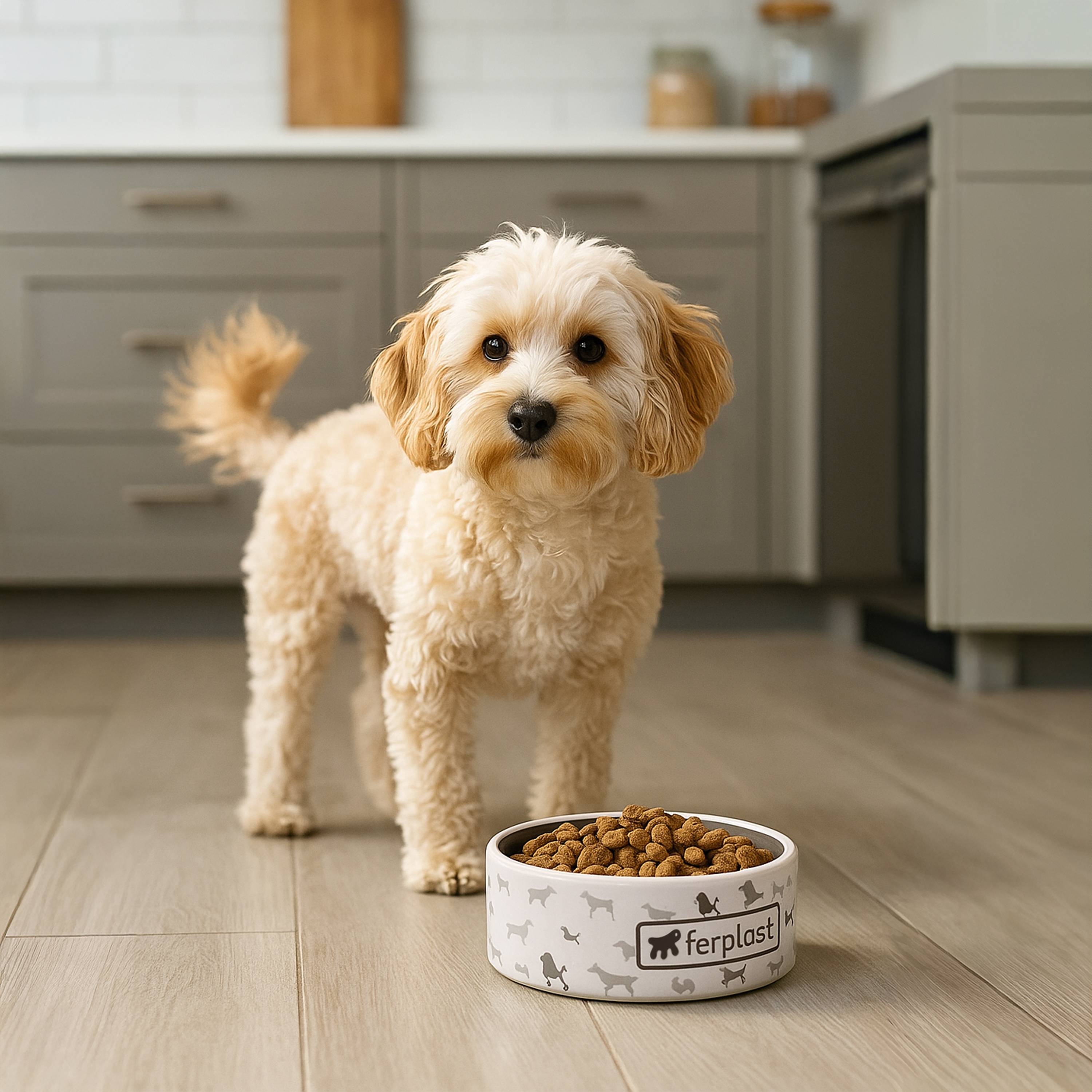Ferplast - Ecuelle en Céramique pour Petits Chiens et Chats, JUNO MEDIUM, Fantaisie originale - Imagen 3