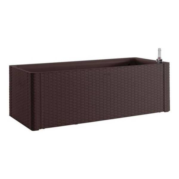 Stefanplast Bac A Fleurs Rectangulaire Natural Delux - 100x43xh33cm - 90 + 6,5l Dans La Reserve - Moka - Imagen 2