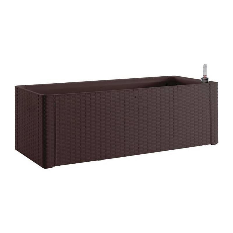 Stefanplast Bac A Fleurs Rectangulaire Natural Delux - 100x43xh33cm - 90 + 6,5l Dans La Reserve - Moka - Imagen 1