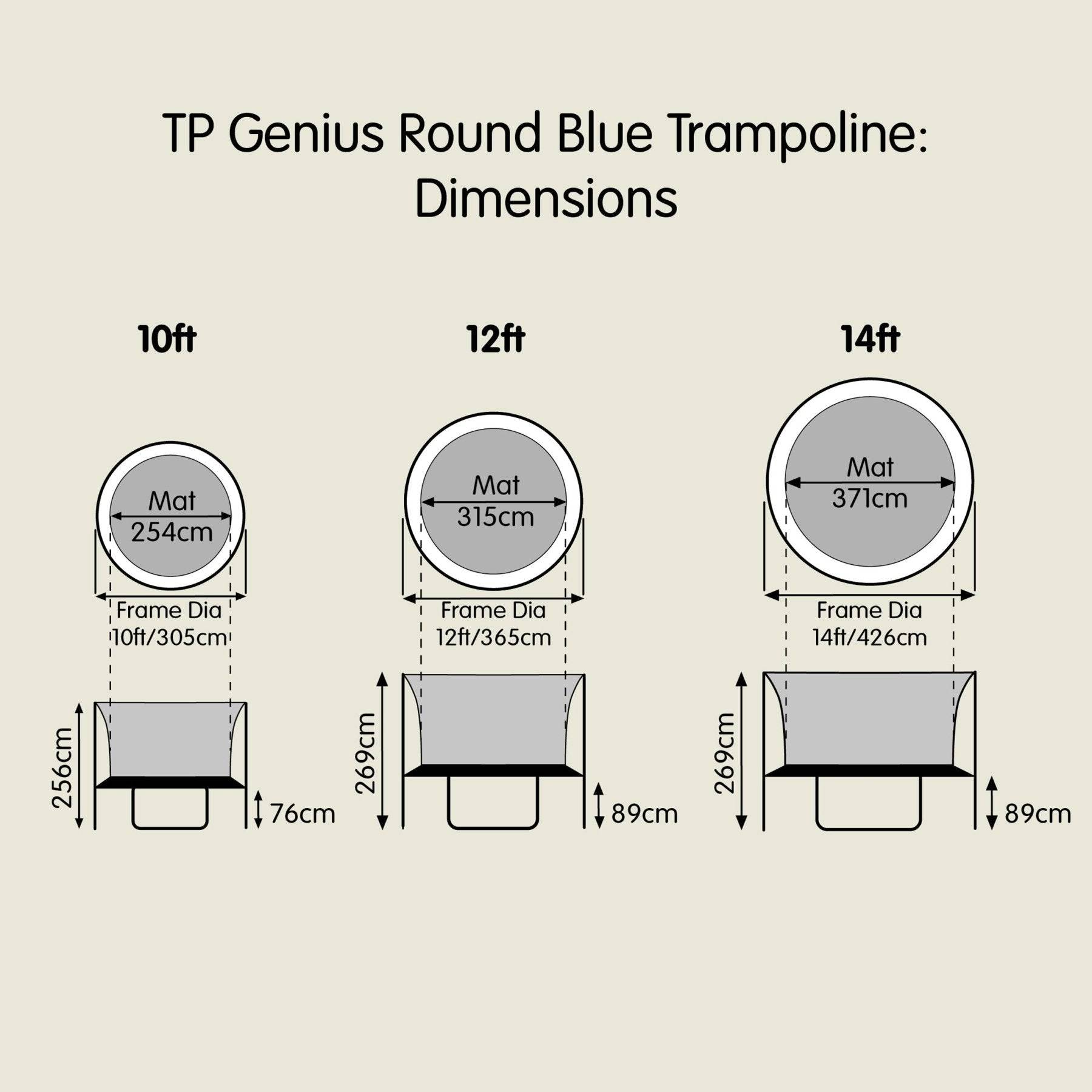 Tp Toys - Trampoline rond GENIUS D305 cm - Imagen 5