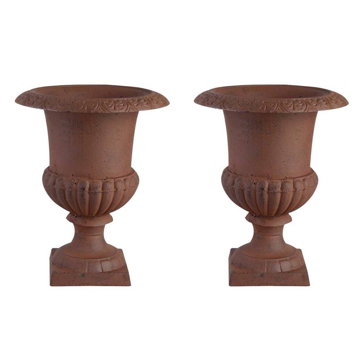 Esschert Design - Vase Médicis en fonte 31.5 x 31.5 x 42 cm (Lot de 2) Esschert Design - Imagen 1