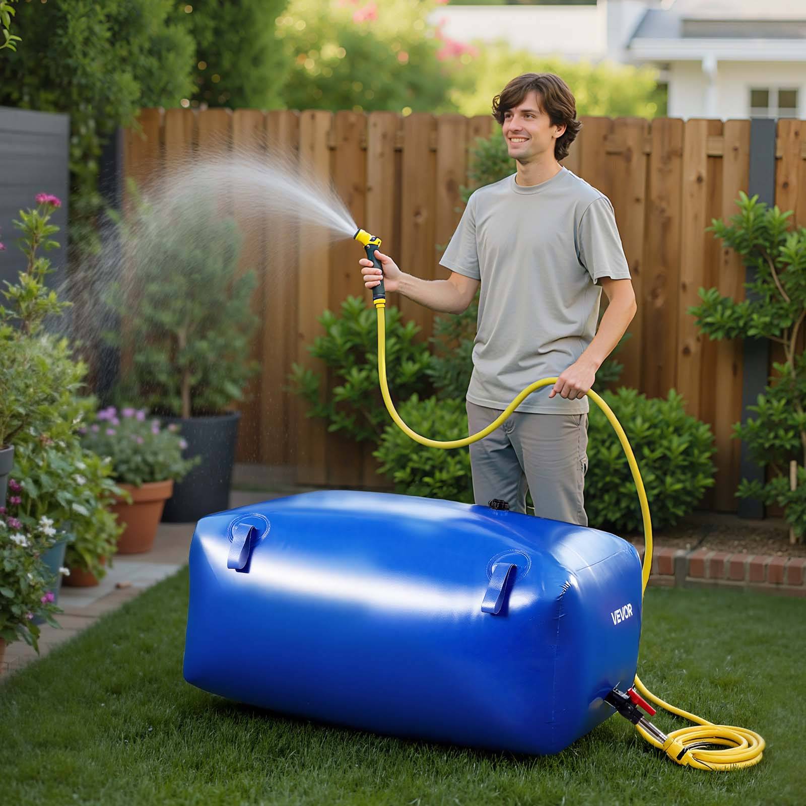 VEVOR Réservoir d'Eau Souple Vessie de Stockage Eau Pliable en PVC 240 L Bleu - Image 8