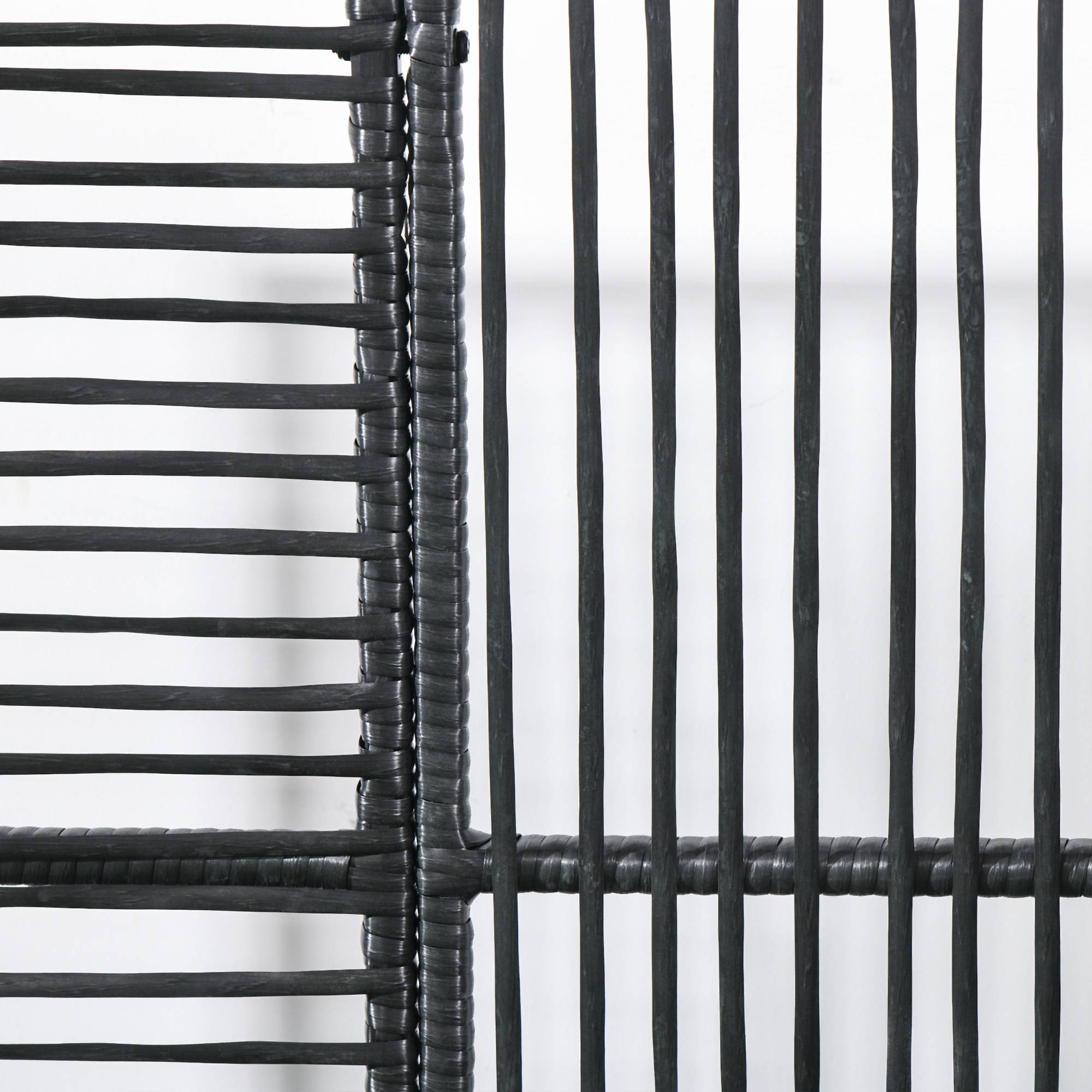 Jardinière avec treillis, résistante, polyrotin, 103x29x103 cm, noir - Image 10