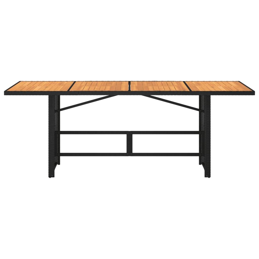PANGIVO - Table de jardin résine tressée bois acacia noir 190 x 80 x 75 cm - PANGIVO - Image 4
