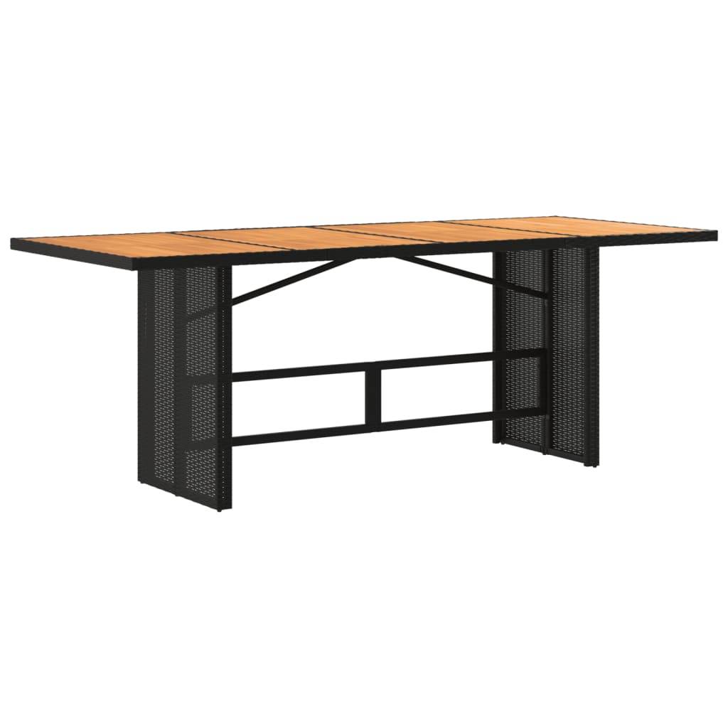 PANGIVO - Table de jardin résine tressée bois acacia noir 190 x 80 x 75 cm - PANGIVO - Image 6