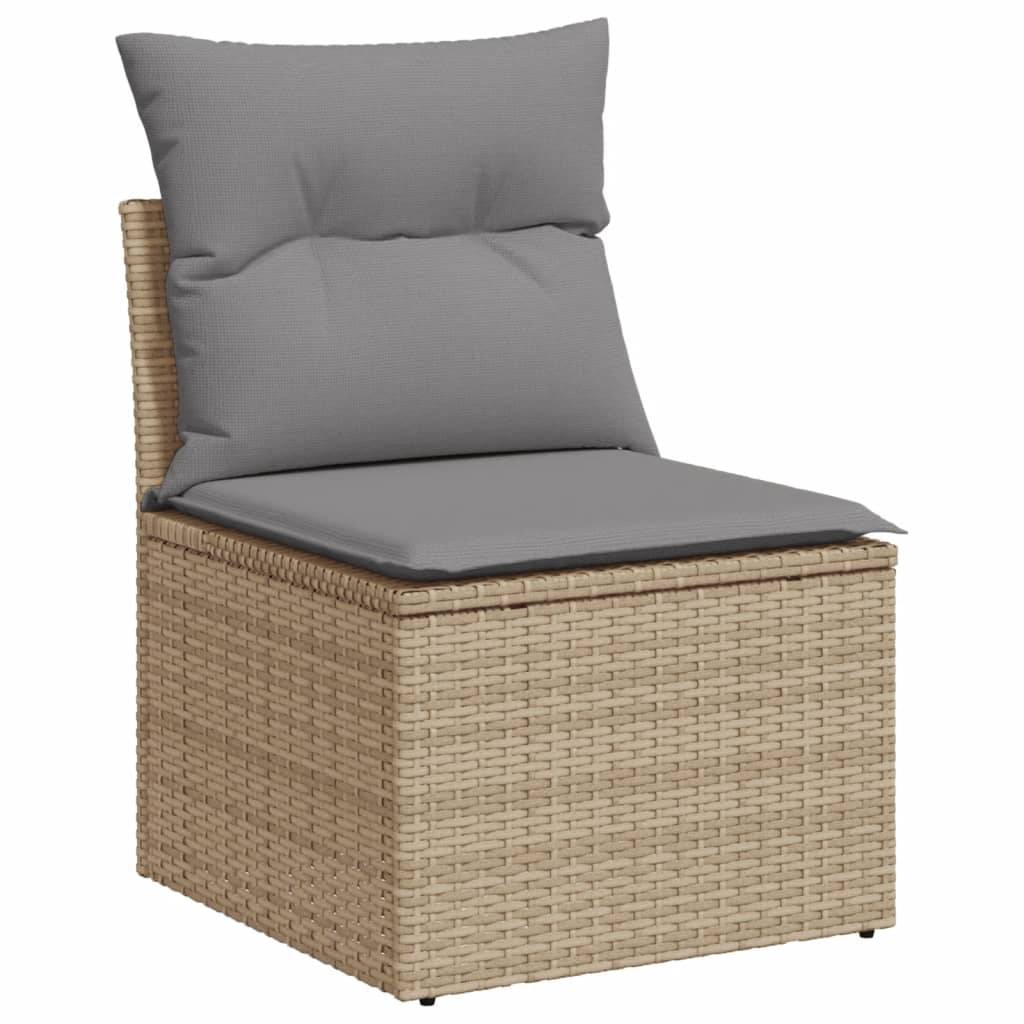 Vidaxl - Salon de jardin avec coussins 6 pcs beige résine tressée vidaXL 3224554 - Image 6