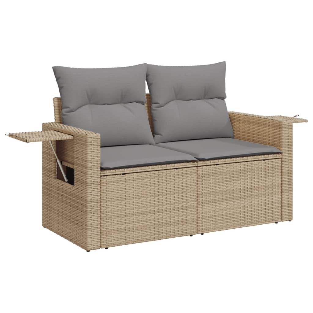 Vidaxl - Salon de jardin avec coussins 6 pcs beige résine tressée vidaXL 3224554 - Image 8