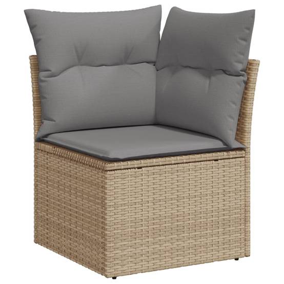 Vidaxl - Salon de jardin avec coussins 6 pcs beige résine tressée vidaXL 3224554 - Image 9