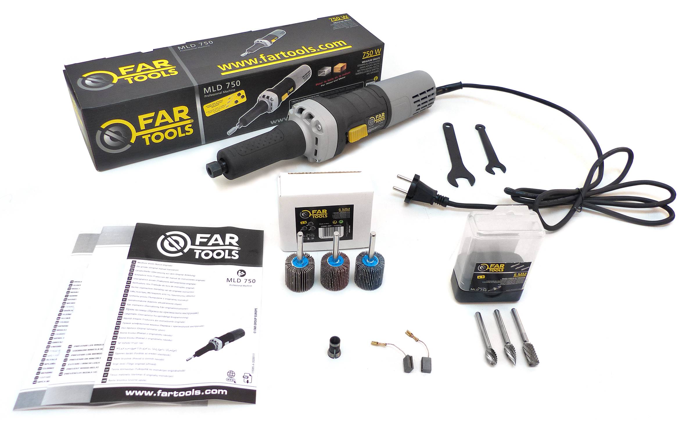 Meuleuse droite 750W Ø6/8mm + 6 accessoires FARTOOLS - Image 6