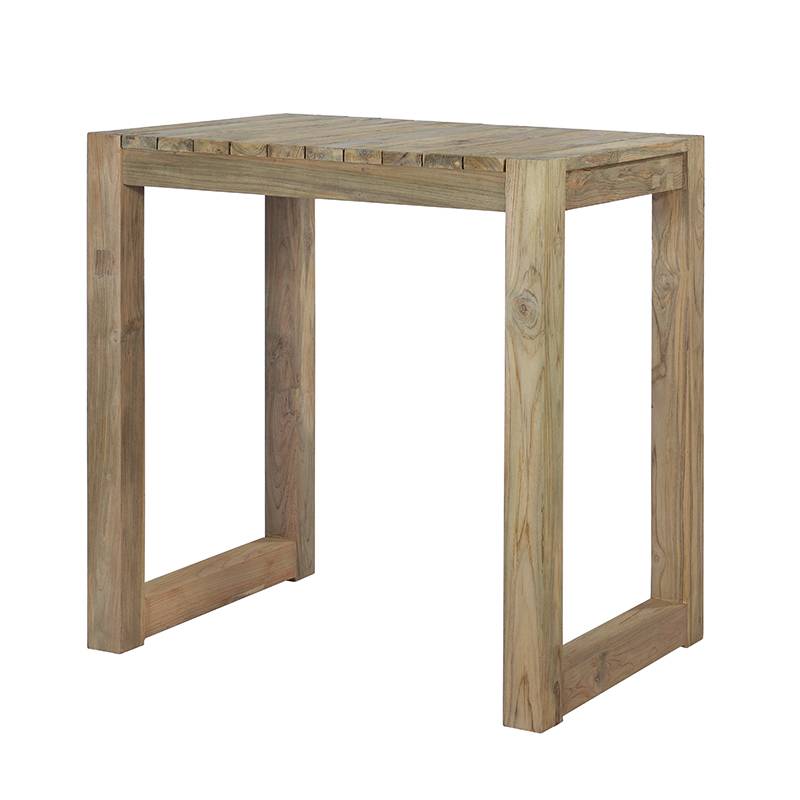 Table haute en teck recyclé 100 cm Toscagne - Gecko Jardin - Imagen 2