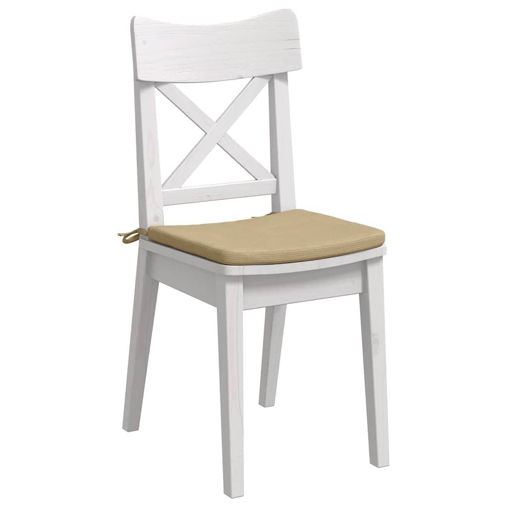 Coussins de Chaise Velours Côtelé Lot de 4 Mousse Déhoussables pour Maison Vert Gris 40x40x3 cm – ComfortXL Outdoor Living - Image 3