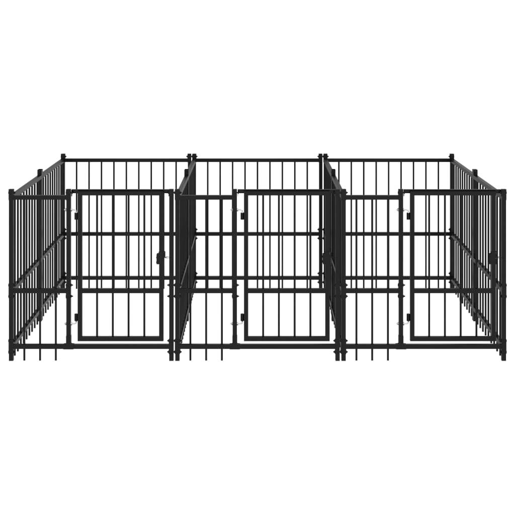 Vidaxl - Chenil d'extérieur pour chiens Acier 5,63 m² vidaXL 3124580 - Imagen 7