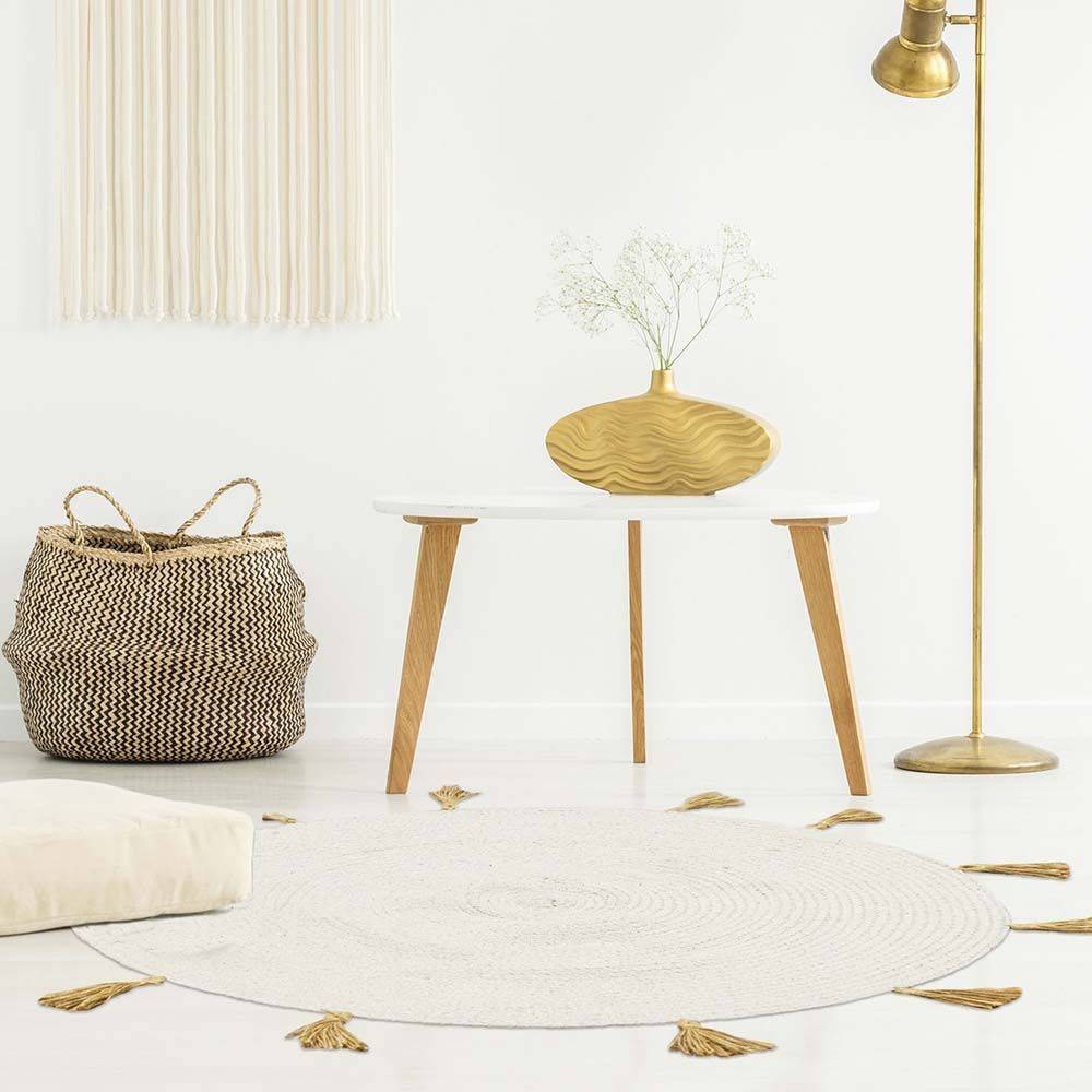 The Home Deco Factory - Tapis rond à pompons Happy - The Home Deco Factory - Image 4
