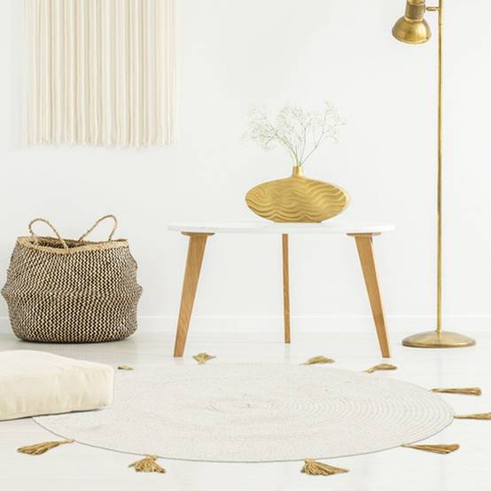 The Home Deco Factory - Tapis rond à pompons Happy - The Home Deco Factory - Image 2