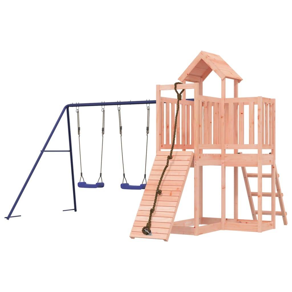 Helloshop26 - Aire de jeux d'extérieur balançoires toboggan portiques robuste jeux jardin 357 x 248 x 214 cm bois massif de douglas - Imagen 2