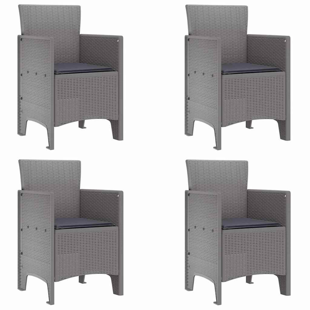 PANGIVO - Chaise de jardins polypropylène gris clair 53 x 49 x 85 cm, Poids :24.7kg - PANGIVO - Image 2