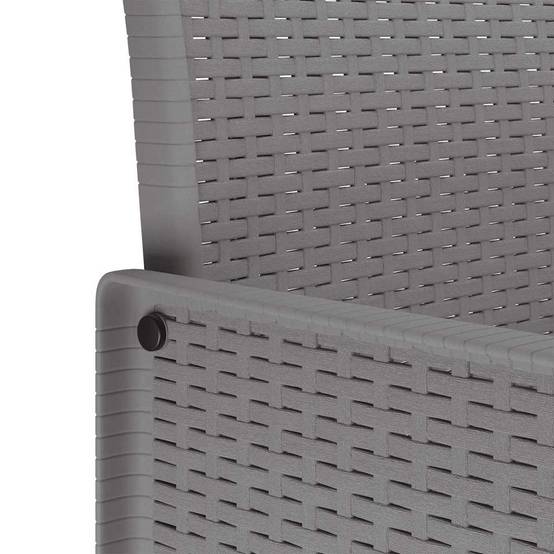 PANGIVO - Chaise de jardins polypropylène gris clair 53 x 49 x 85 cm, Poids :24.7kg - PANGIVO - Image 9