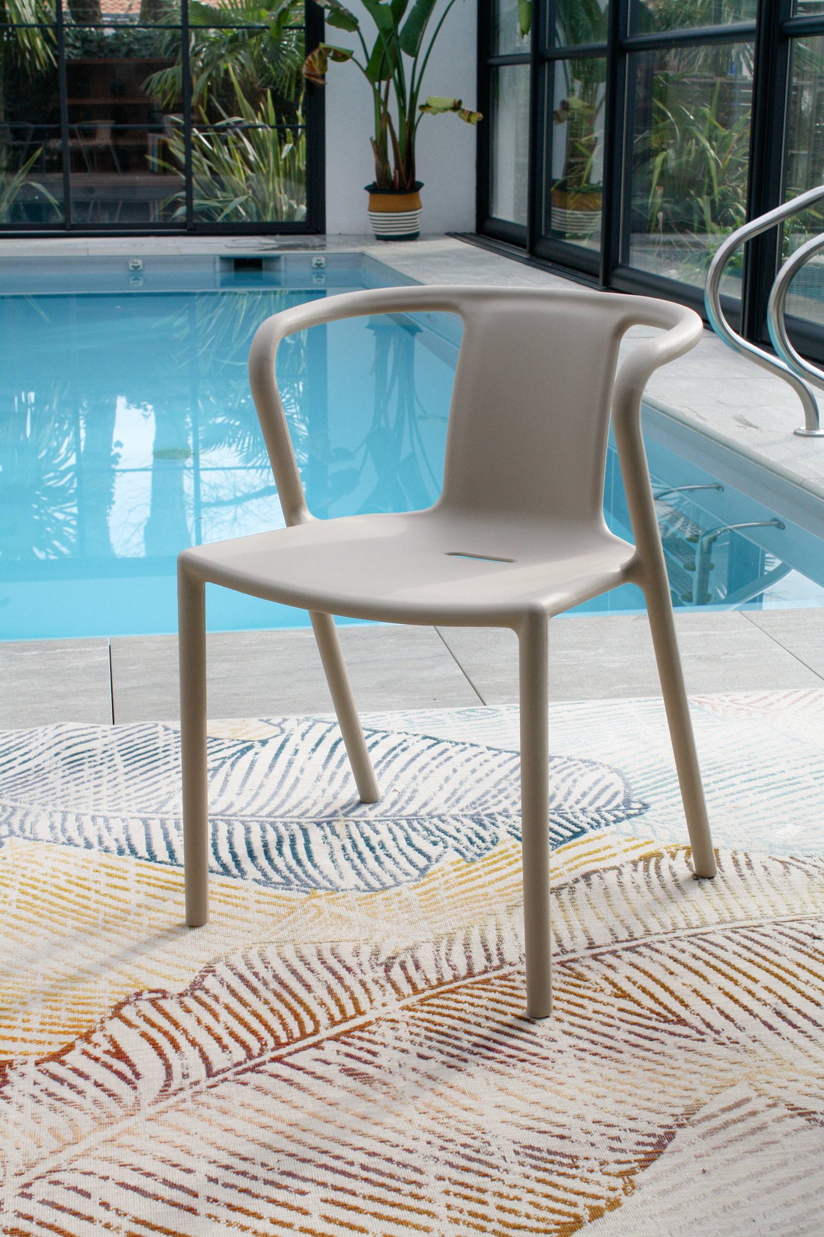 City Garden - Fauteuil de jardin empilable en Polypropylène - Sable - DIEGO - Imagen 6
