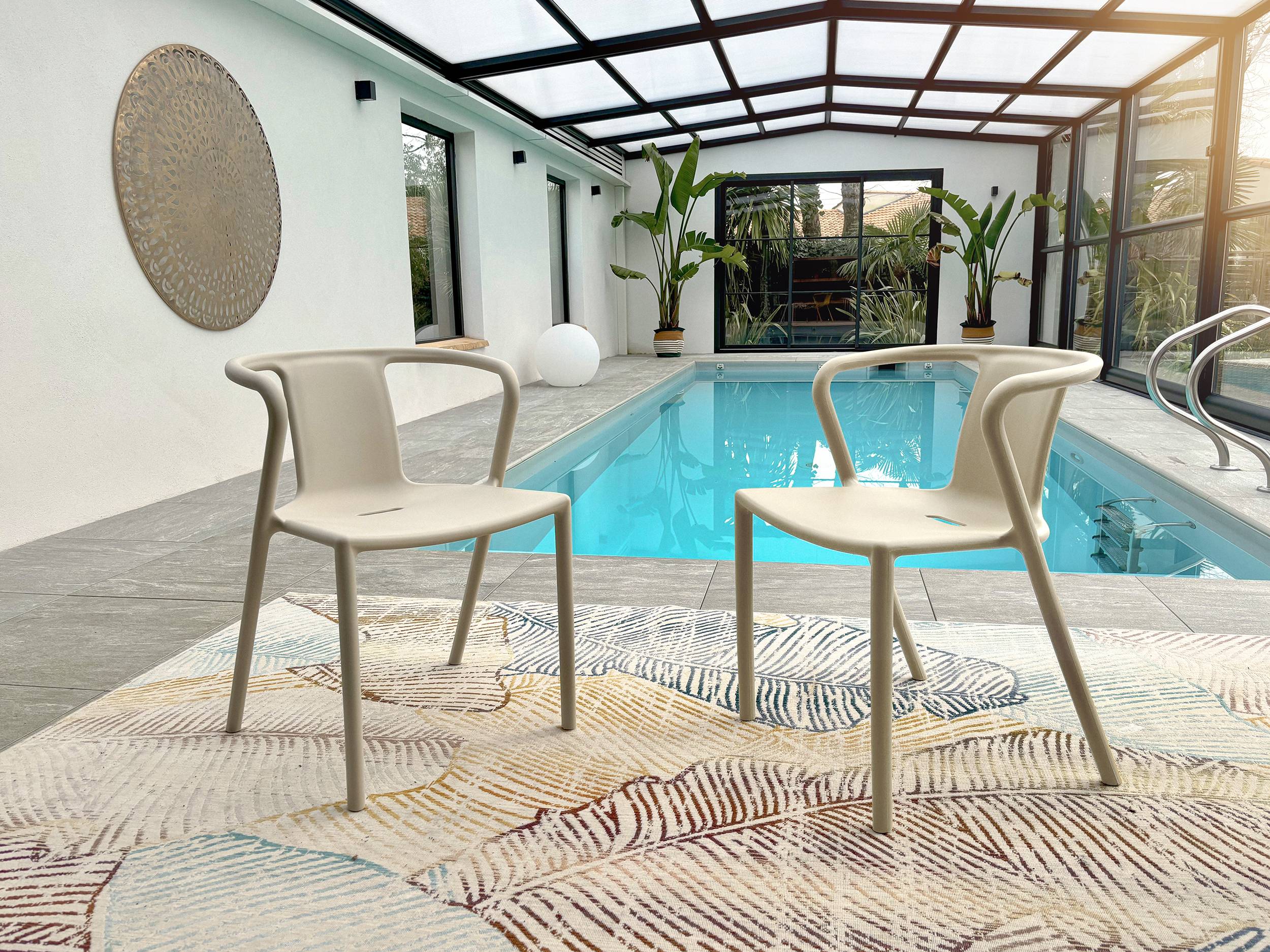 City Garden - Fauteuil de jardin empilable en Polypropylène - Sable - DIEGO - Imagen 7