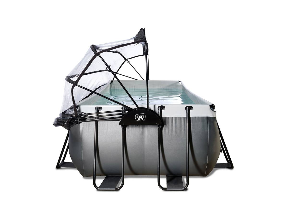 Exit Toys - Piscine tubulaire Black Leather rectangulaire 4,00 x 2,00 x 1,22 m avec dôme - Exit Toys - Imagen 6