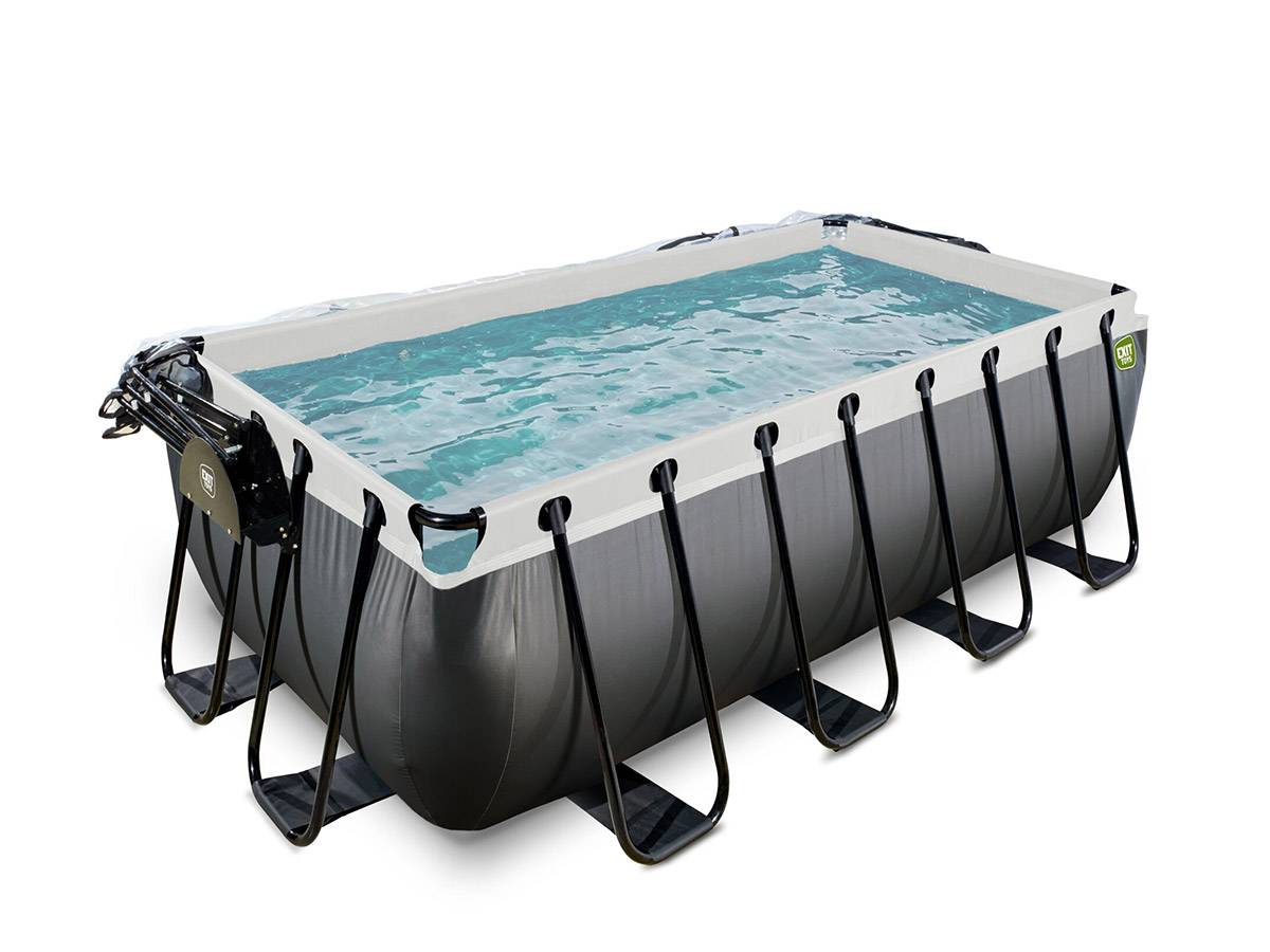 Exit Toys - Piscine tubulaire Black Leather rectangulaire 4,00 x 2,00 x 1,22 m avec dôme - Exit Toys - Imagen 3