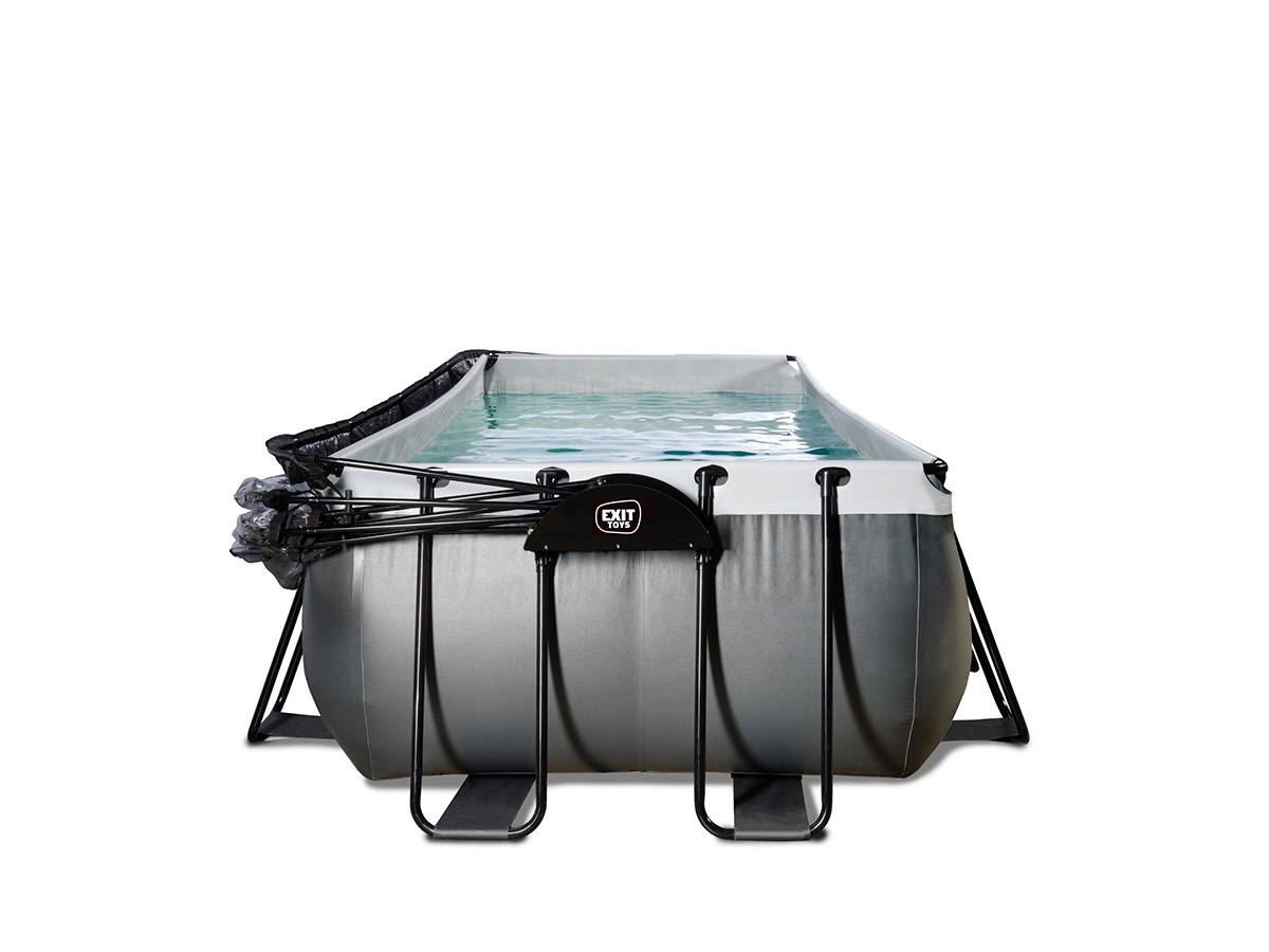 Exit Toys - Piscine tubulaire Black Leather rectangulaire 4,00 x 2,00 x 1,22 m avec dôme - Exit Toys - Imagen 10