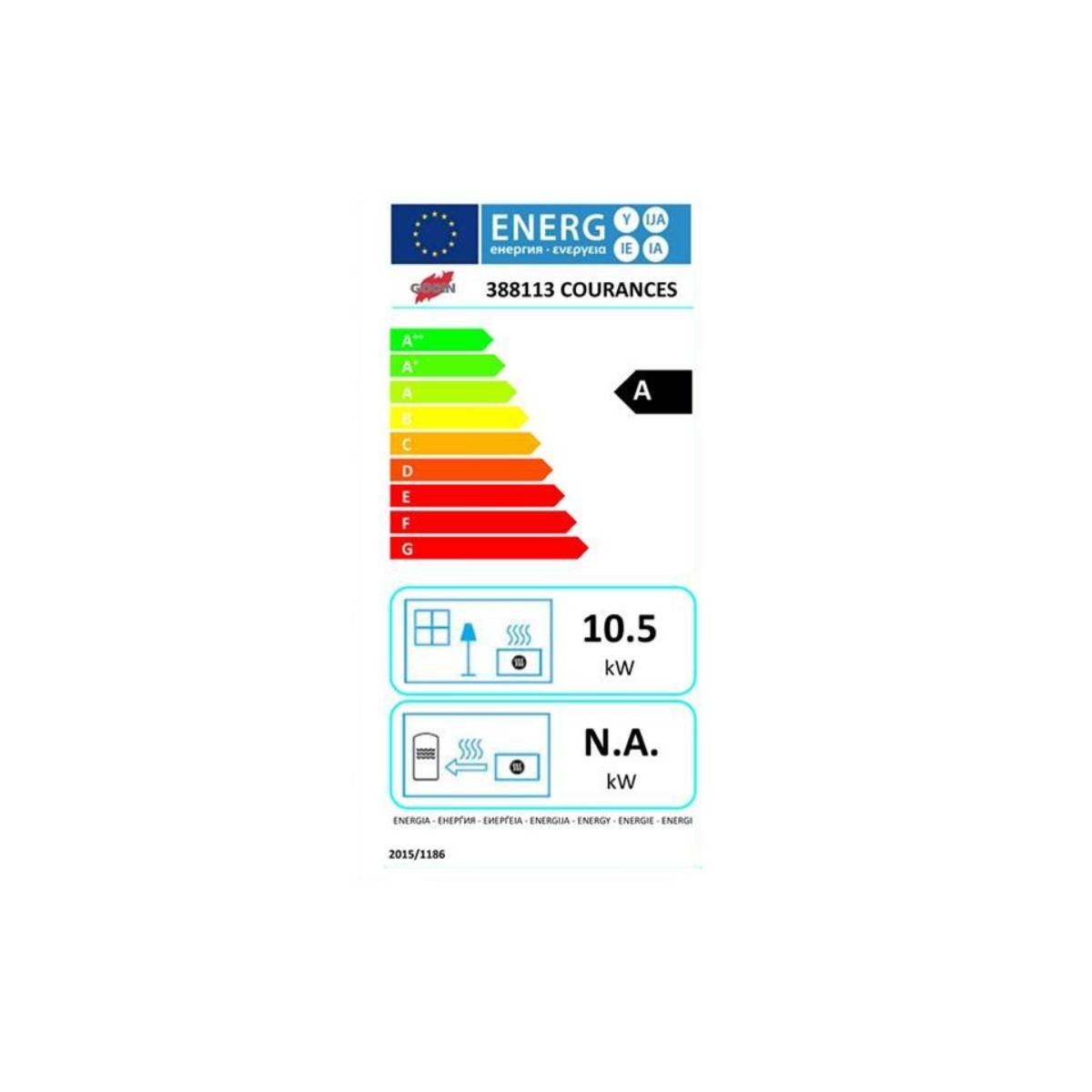 Poêle à bois 7kw noir mat 388113A Godin - Imagen 2