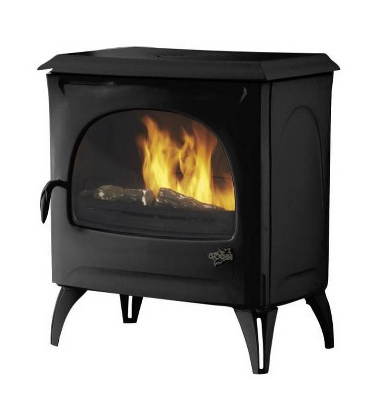 Poêle à bois 7kw noir mat 388113A Godin - Imagen 1
