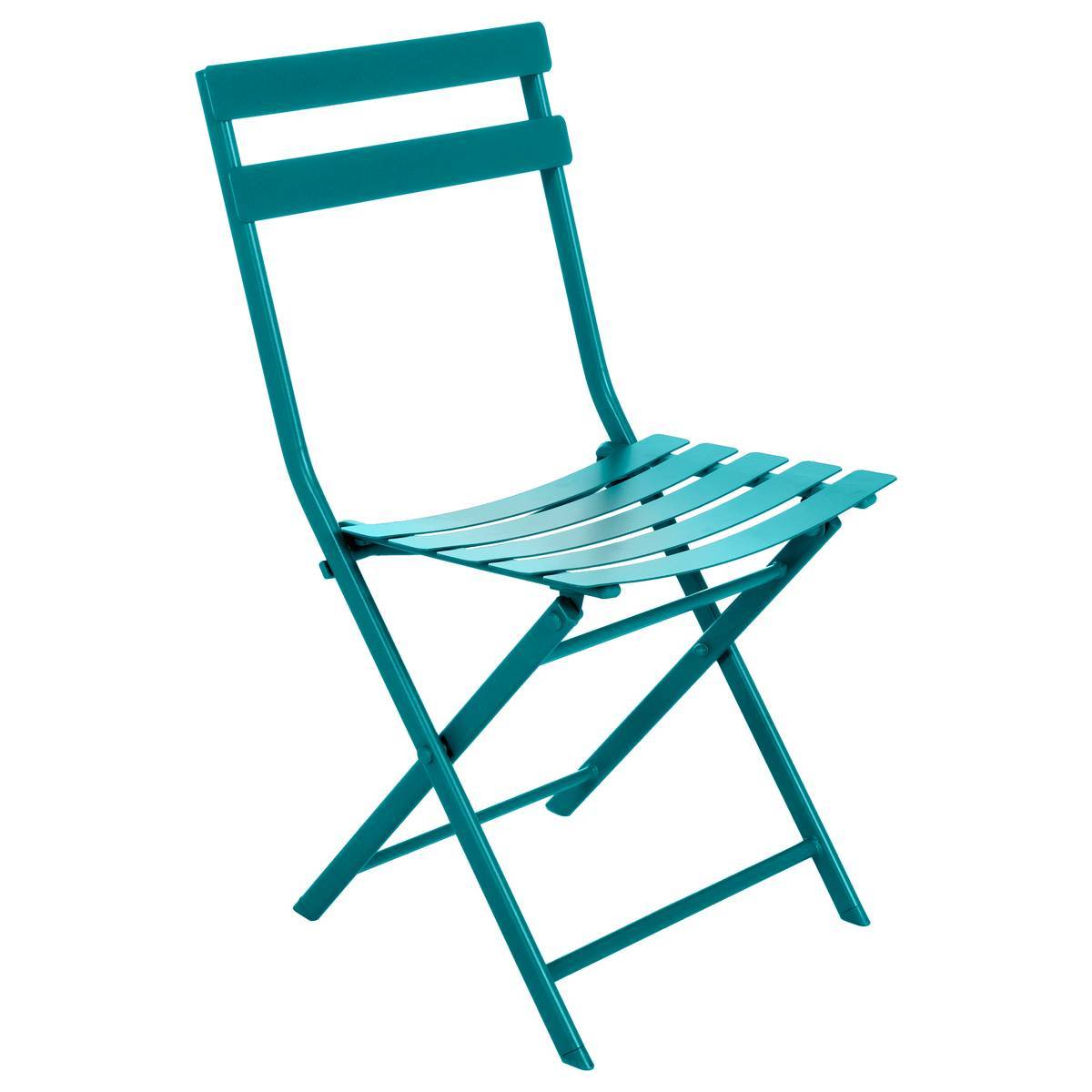Hesperide - Chaise de jardin pliante "Greensboro" bleu canard en acier traité époxy - Hespéride - Imagen 1