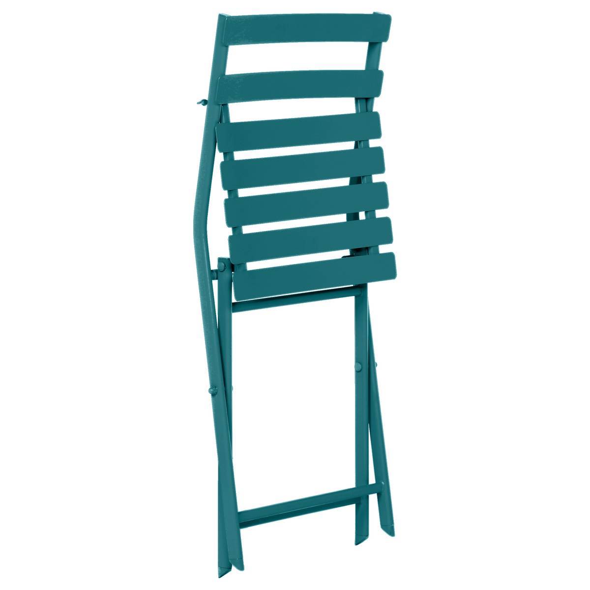 Hesperide - Chaise de jardin pliante "Greensboro" bleu canard en acier traité époxy - Hespéride - Imagen 2