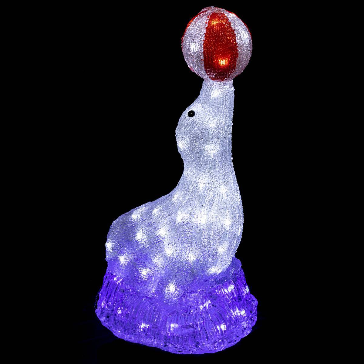 Fééric Lights & Christmas - Otarie lumineuse extérieure H48cm 80 LED + transfo FEERIC LIGHTS & CHRISTMAS - Imagen 1
