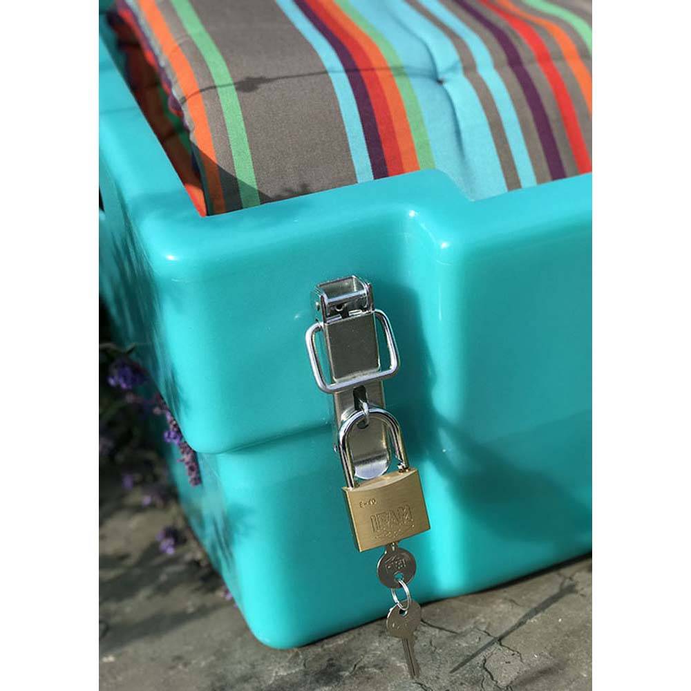 Coffre de jardin 100l avec grenouillères et cadenas- plast'up rotomoulage - Imagen 3