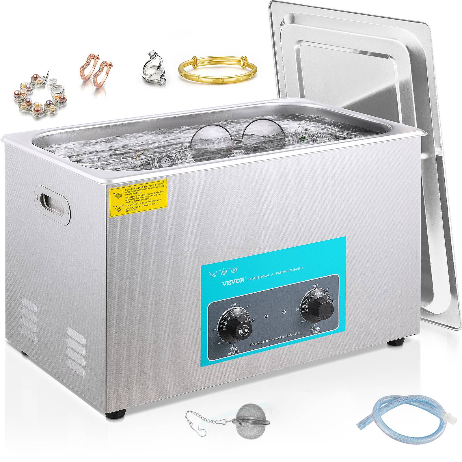 Vevor - VEVOR Nettoyeur ultrasons 30L avec chauffage et minuterie pour bijoux montres. - Image 1