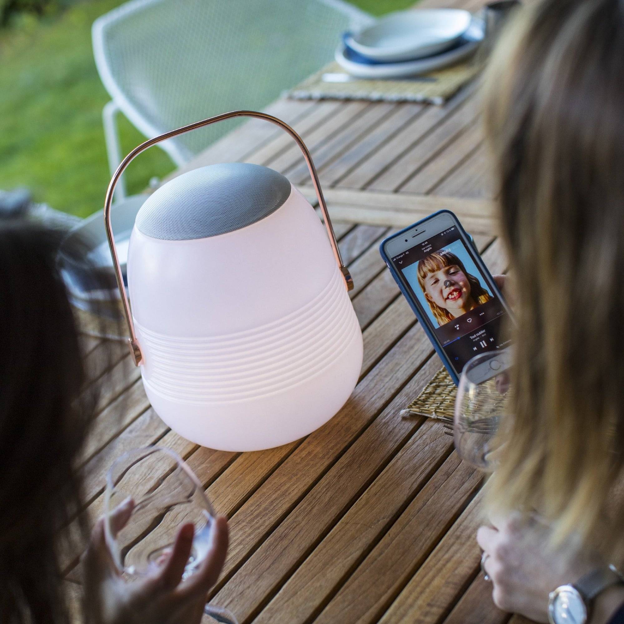 Lumisky - Lampe enceinte bluetooth multicolore BOB STATION H33cm - Imagen 4