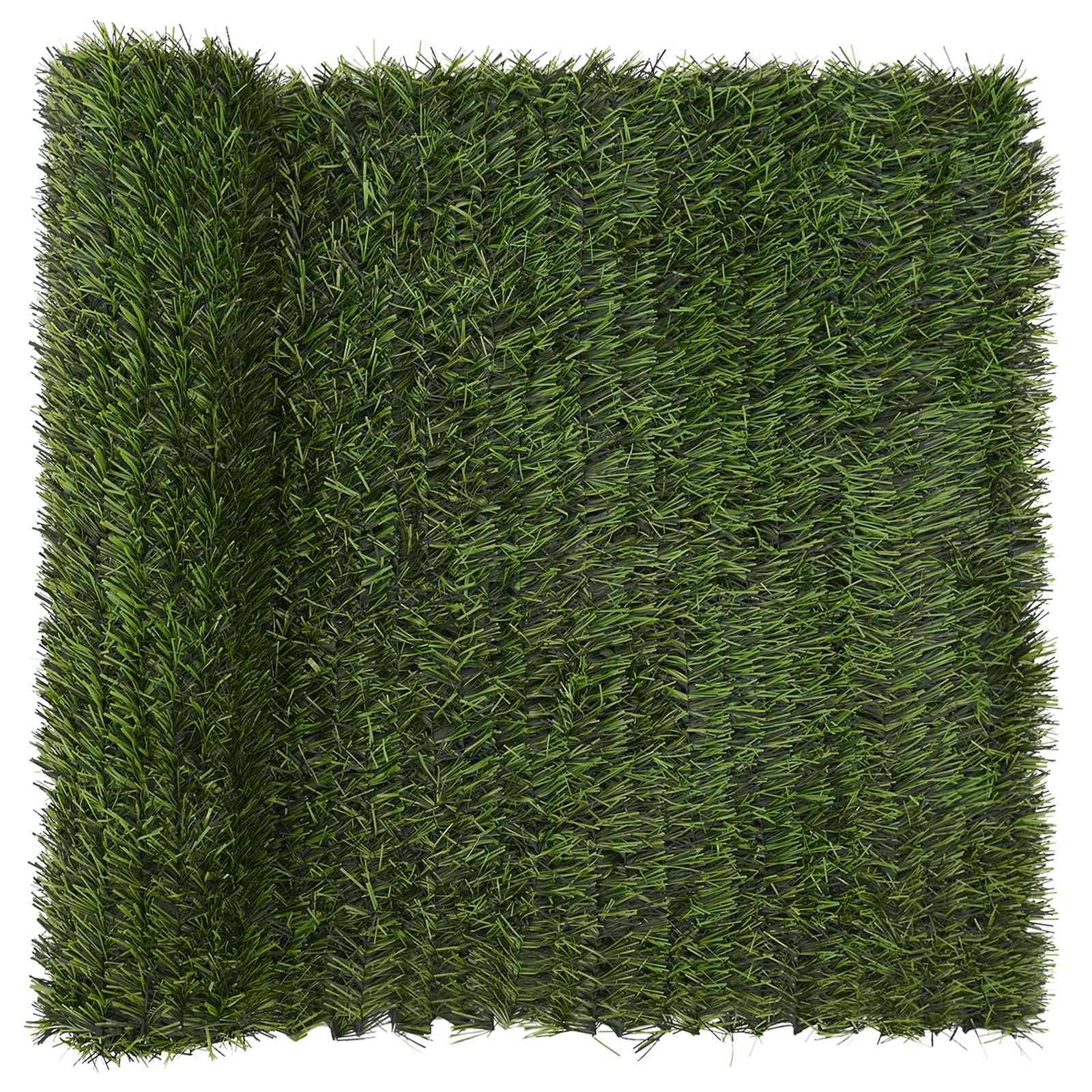 PANGIVO - Clôture artificielle PVC et acier vert clair 400 x 100 cm - PANGIVO - Image 2