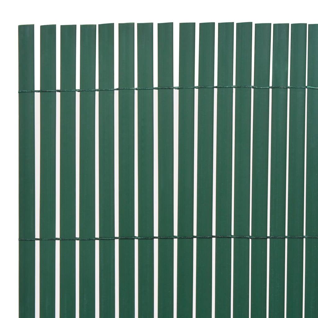 Clôture de jardin - Barrière de jardin - Palissade Double face PVC 90 x 300 cm Vert - MEUBLE PRO - Image 3