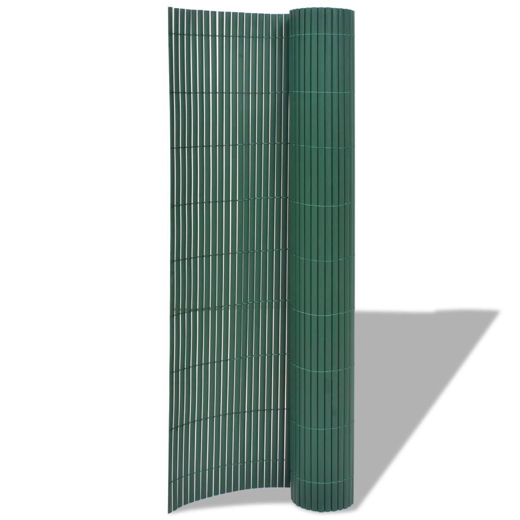 Clôture de jardin - Barrière de jardin - Palissade Double face PVC 90 x 300 cm Vert - MEUBLE PRO - Image 1