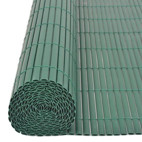 Clôture de jardin - Barrière de jardin - Palissade Double face PVC 90 x 300 cm Vert - MEUBLE PRO - Image 5