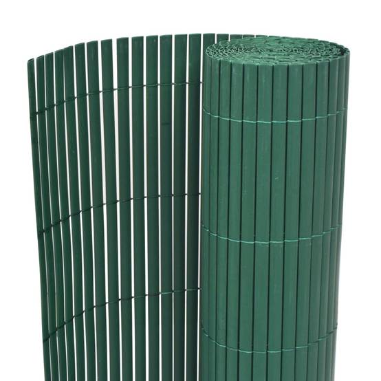 Clôture de jardin - Barrière de jardin - Palissade Double face PVC 90 x 300 cm Vert - MEUBLE PRO - Image 2