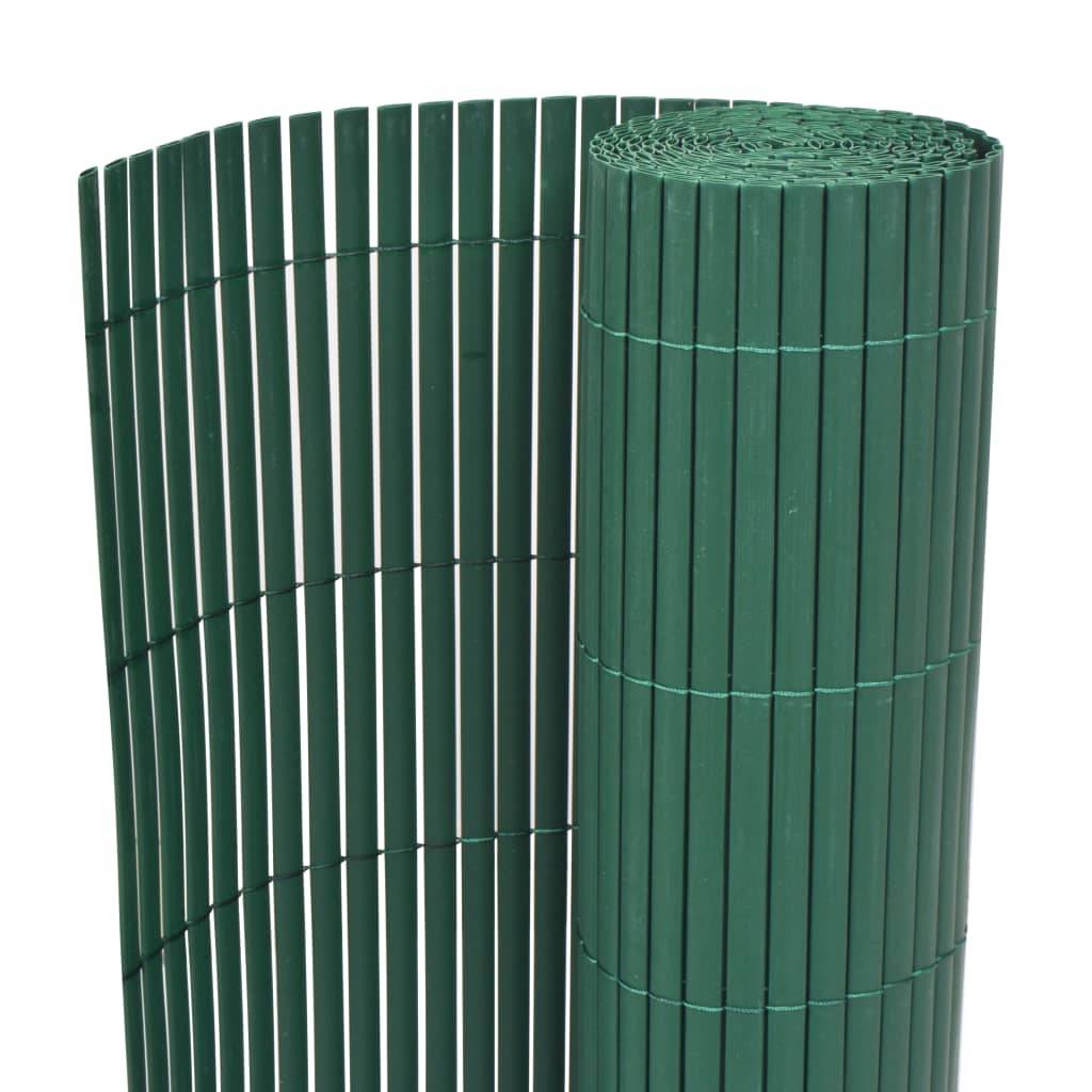 Clôture de jardin - Barrière de jardin - Palissade Double face PVC 90 x 300 cm Vert - MEUBLE PRO - Image 2