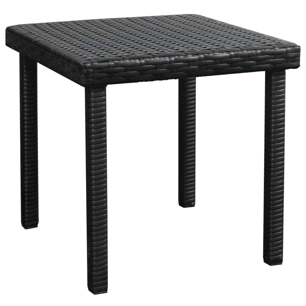 Helloshop26 - Lot de 2 transats chaise longue bain de soleil lit de jardin terrasse meuble d'extérieur avec table résine tressée noir - Imagen 7