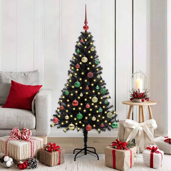 Vidaxl - Sapin de Noël Noir 150 cm PVC vidaXL 3396473 - Image 1