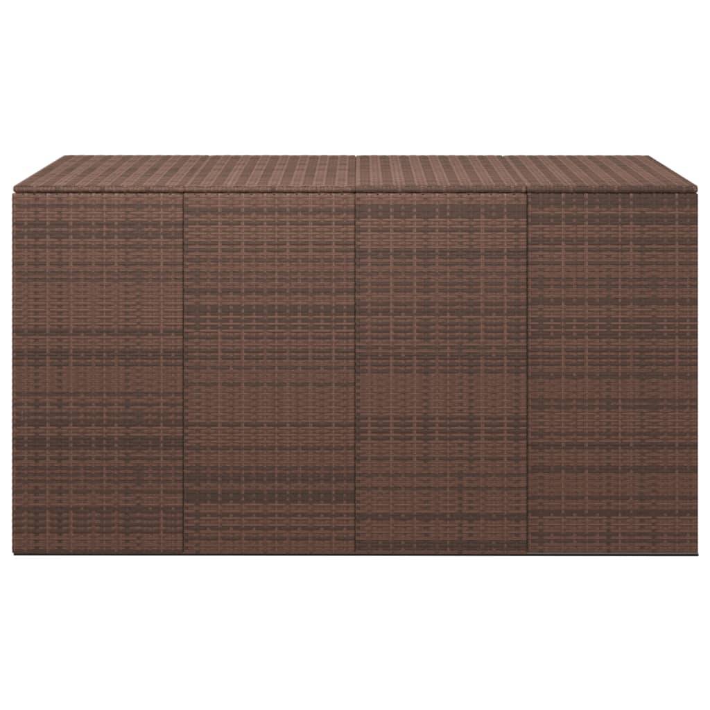 Helloshop26 - Boîte à coussins de jardin résine tressée 194 x 100 x 103 cm marron - Imagen 3