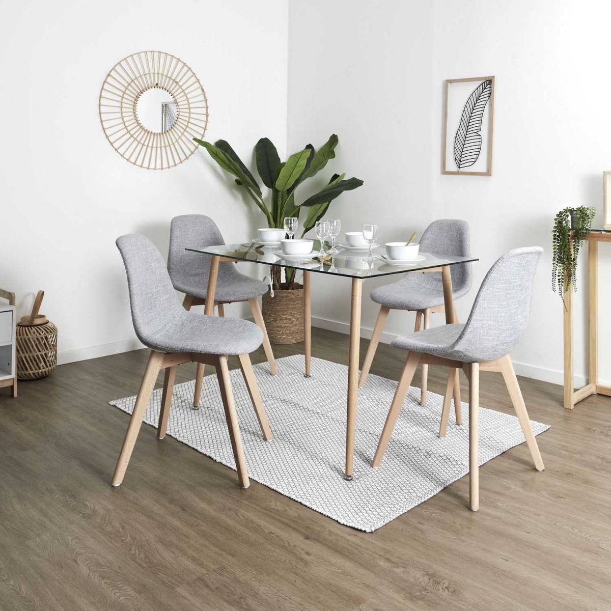 ALTOBUY - Lot de 2 Chaises Scandinaves Grises - MEDYNA - Image 7