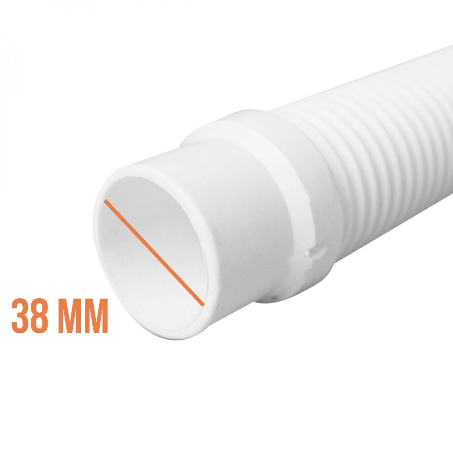 Linxor - Tuyau flottant de raccordement pour piscine - Ø38 mm - 60 cm - Blanc - Linxor - Imagen 3